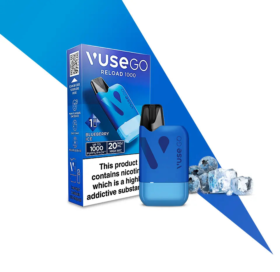Vuse Go Reload 1000 Blueberry Ice Blue ByronVapes