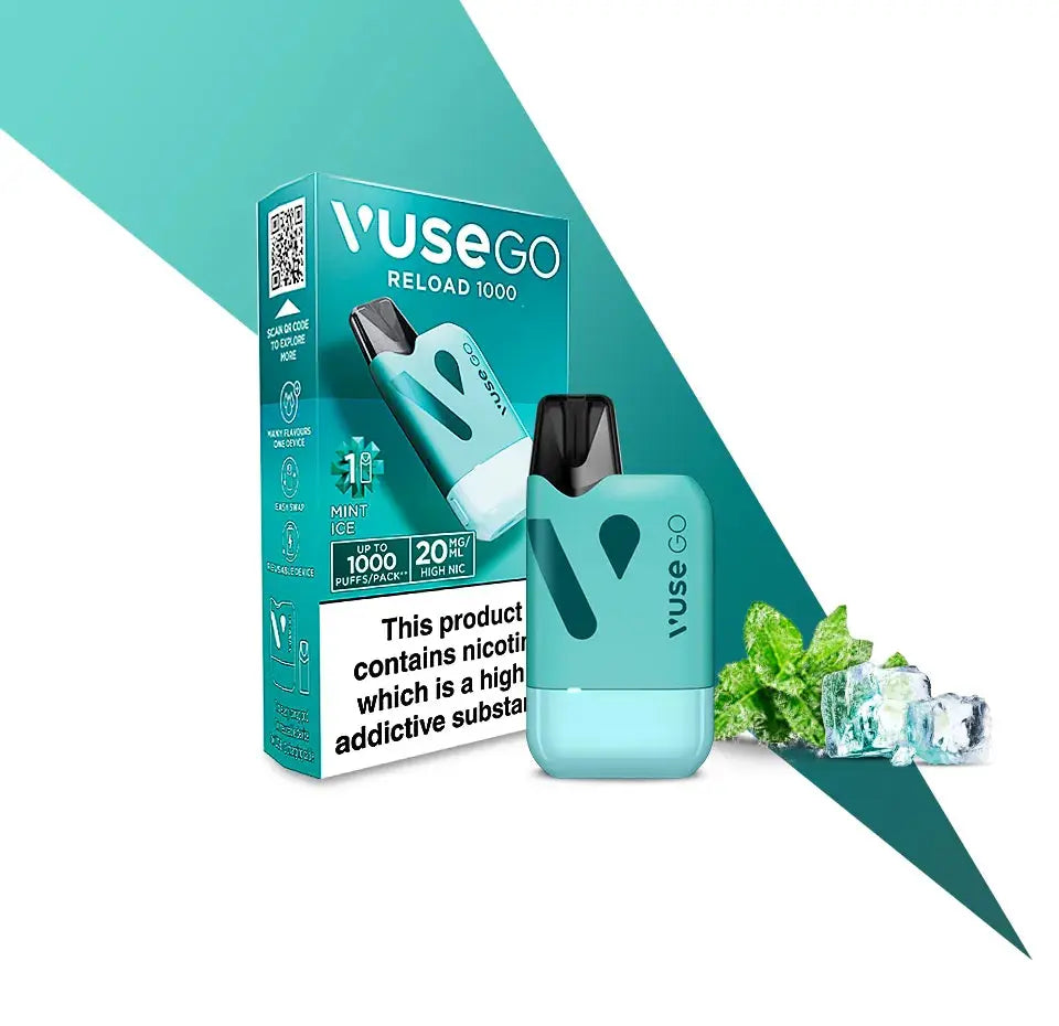 Vuse Go Reload 1000 Mint Ice Aqua ByronVapes