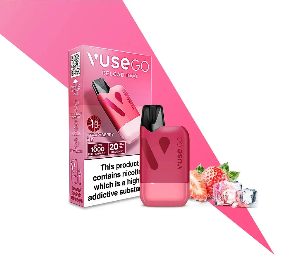 Vuse Go Reload 1000 Strawberry Ice Red ByronVapes