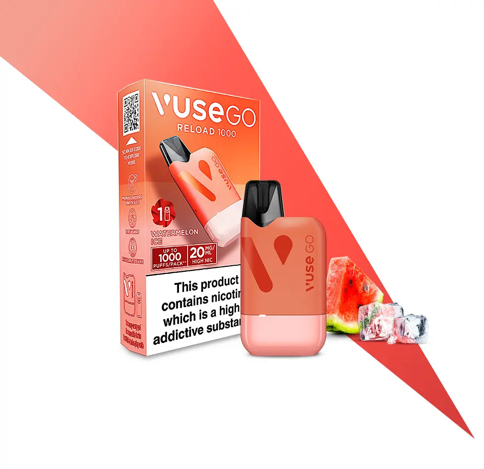 Vuse Go Reload 1000 Watermelon Ice Orange ByronVapes