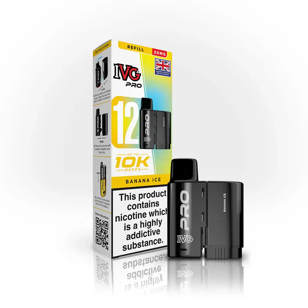 IVG PRO 12 Banana Ice Refill Pod ByronVapes