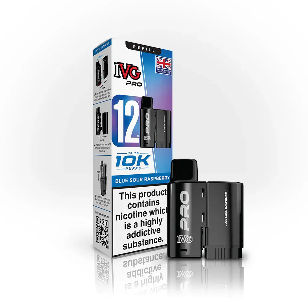 IVG PRO 12 Blue Sour Raspberry Refill Pod ByronVapes