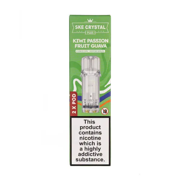 Kiwi Passion Fruit Guava Crystal Plus Prefilled Pods by SKE ByronVapes