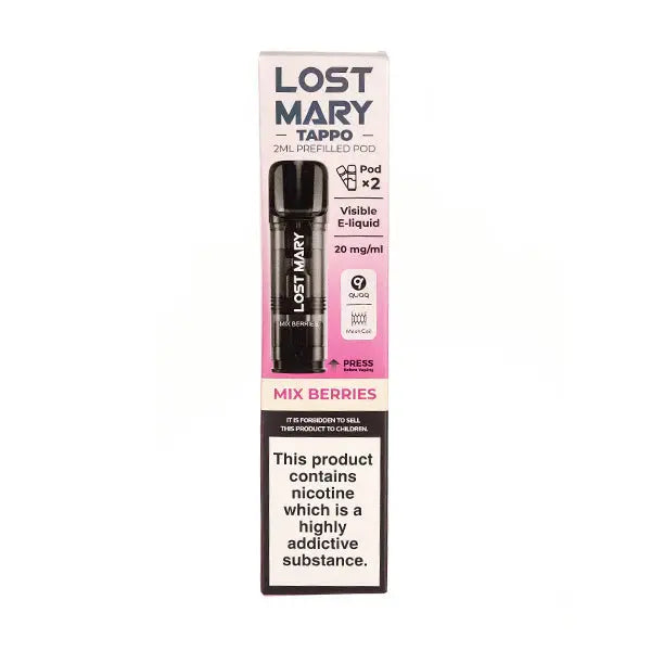 Mixed Berries Tappo Prefilled Pods by Lost Mary ByronVapes