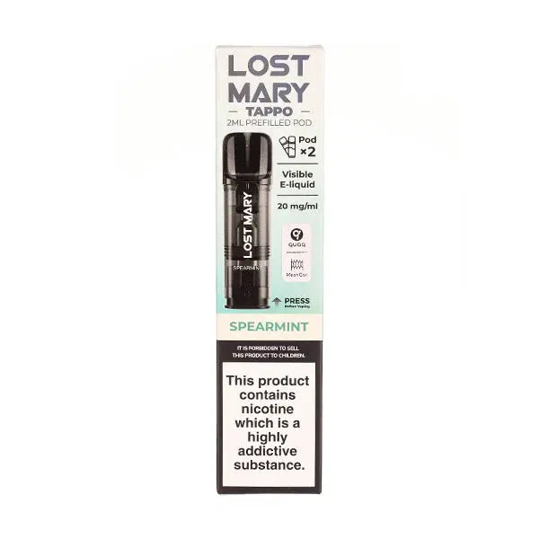 Spearmint Tappo Prefilled Pods by Lost Mary ByronVapes