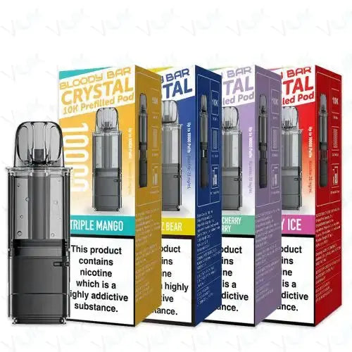 Bloody Bar Crystal 10K Prefilled Pod + Refill Container ByronVapes