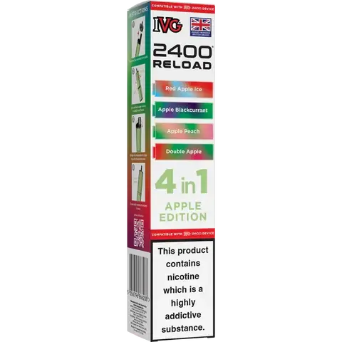IVG 2400 Reload 4-in-1 Multi Flavour Prefilled Vape Pods ByronVapes