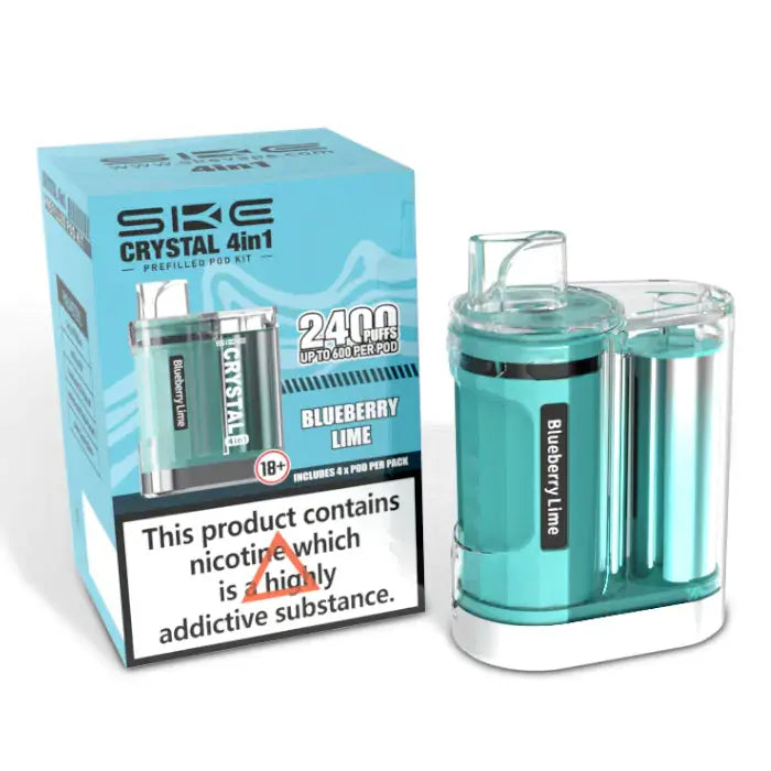 SKE Crystal 2400 4 in 1 Pod Kit - Blueberry Lime ByronVapes
