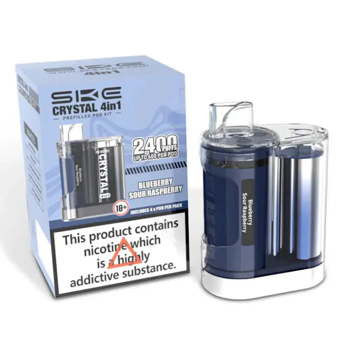 SKE Crystal 2400 4 in 1 Pod Kit - Blueberry Sour Raspberry ByronVapes