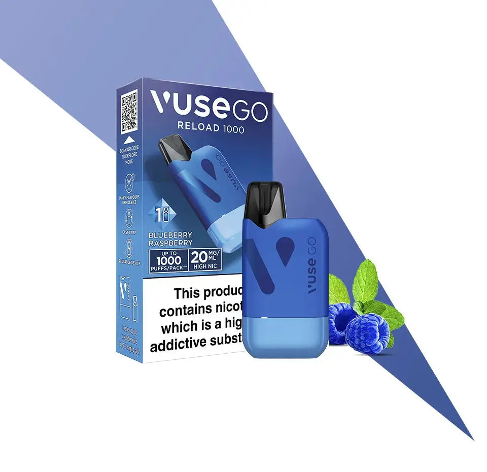 Vuse Go Reload 1000 Blueberry Raspberry Blue ByronVapes